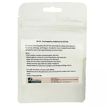 Dr Romas Homeopathy HD-26 Jetlag (2 Bottles of 2 Dram) (16g)