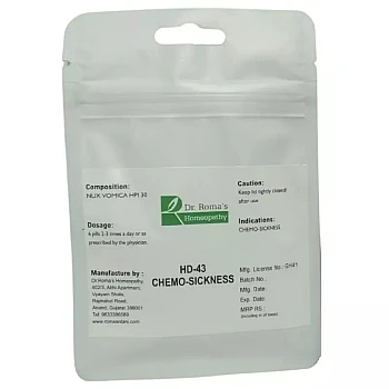 Dr Romas Homeopathy HD-43 Chemo-Sickness (2 Bottles of 2 Dram) (16g)