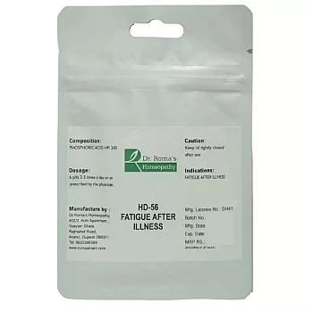 Dr Romas Homeopathy HD-56 Fatigue After Illness (2 Bottles of 2 Dram) (16g)