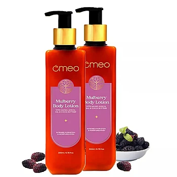 Omeo Mulberry Body Lotion (200ml, Pack of 2)