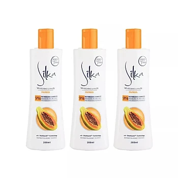 Silka Papaya Whitening lotion (200ml, Pack of 3)