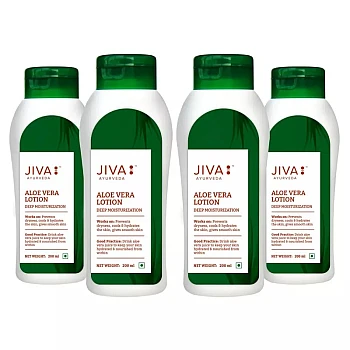 Jiva Ayurveda Aloe Vera Lotion (200ml, Pack of 4)