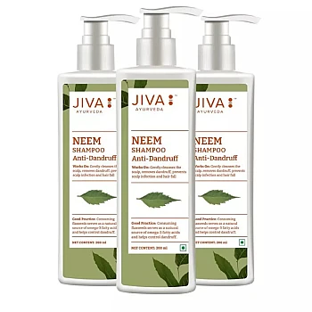 Jiva Ayurveda Neem Shampoo (200ml, Pack of 3)
