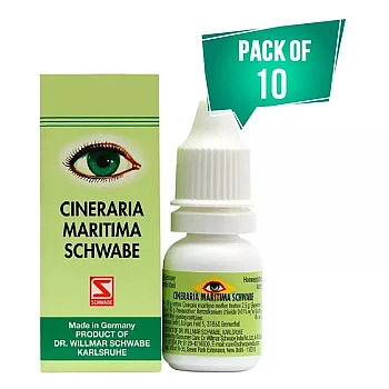 Willmar Schwabe Germany Cineraria Maritima Eye Drops (Alcohol Free) (10ml, Pack of 10)