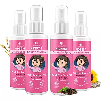 HealthBest Kidbest Detangler Spray (100ml, Pack of 4)