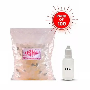 USHA Homeopathic 30ml Liquid Dropper Plastic Bottles(High quality) (Super) (100pcs)