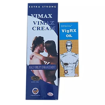 Girik Vimax Cream + Vigrx Oil (Cream 50g + 30ml Oil) (1Pack)