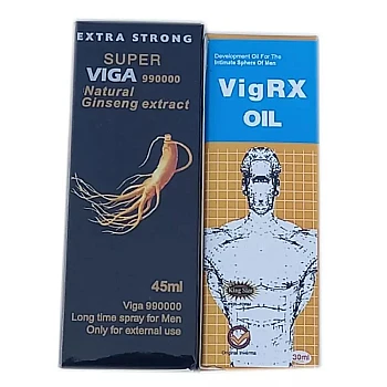 Girik Viga 990000 Spray + Vigrx Oil (Spray 45ml + Oil 30ml) (1Pack)