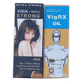 Girik Viga 1 Million Spray + Vigrx Oil (Spray 45ml + 30ml Oil) (1Pack)