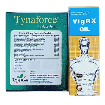 Girik Tynaforce Capsules + Vigrx Oil (10Cap + 30ml Oil) (1Pack)