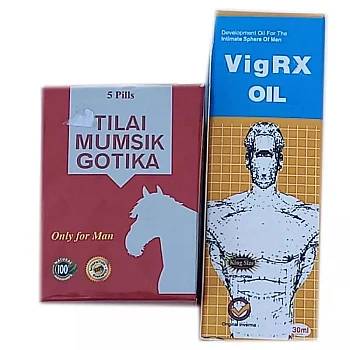 Girik Tilai Mumsik Gotika Pills + Vigrx Oil (5 Pills + 30ml Oil) (1Pack)