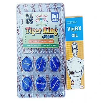 Girik Tiger King Cream + Vigrx Oil Combo (Cream 9g + Oil 30ml) (1Pack)