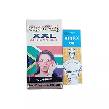 Girik Tiger Xxl Capsules + Vigrx Oil (60Cap + 30ml Oil) (1Pack)