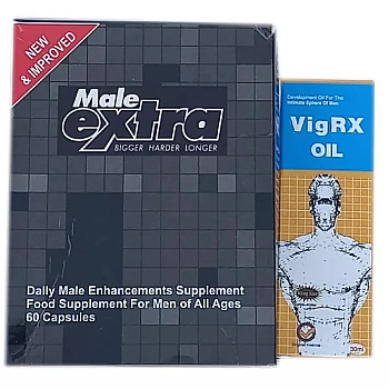 Girik Male Extra Capsules + Vigrx Oil (60Cap + 30ml Oil) (1Pack)