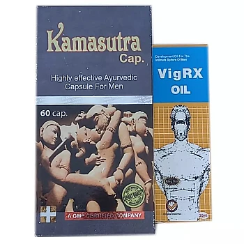 Girik Kamasutra Capsules + Vigrx Oil (60Cap + 30ml Oil) (1Pack)
