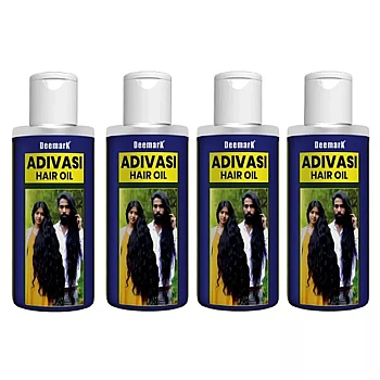 Deemark Adivasi Hair Oil Long & Shiny (100ml, Pack of 4)