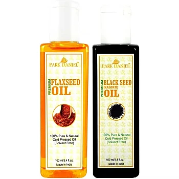 Park Daniel Premium Flaxseed Oil + Black Seed Oil (Each 100ml) (1Pack)