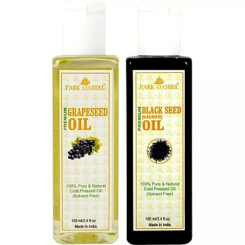 Park Daniel Premium Grapeseed Oil + Black Seed Oil (Each 100ml) (1Pack)
