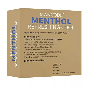 Mancode Refreshing Cool Menthol Soap (125g)