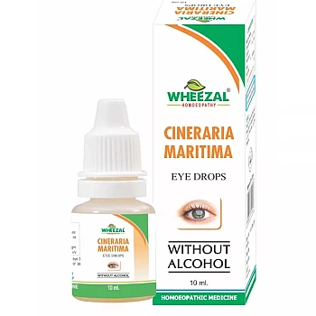 Wheezal Cineraria Maritima Eye Drops (Alcohol Free) (10ml)