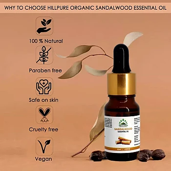 Hillpure Organic Sandalwood Essential Oil (10ml)