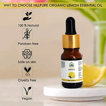 Hillpure Organic Lemon Essential Oil (10ml)