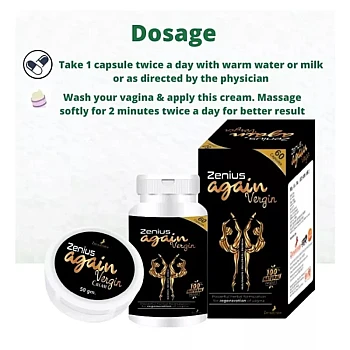 Zenius India Again Vergin Cream + Again Vergin Capsules (50g Cream + 60 Capsule) (1Pack)