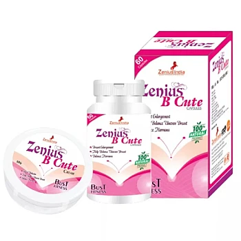 Zenius India B Cute Cream + B Cute Capsules (50g Cream + 60 Capsule) (1Pack)