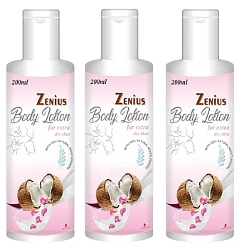 Zenius India Body Lotion (200ml, Pack of 3)