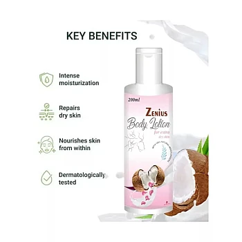 Zenius India Body Lotion (200ml, Pack of 3)