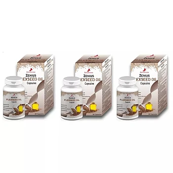 Zenius India Flaxseed Oil Capsules (30cap, Pack of 3)