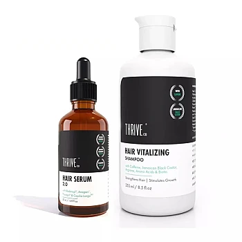 ThriveCo Restorative Hair Growth Duo Hair Growth Serum 2.0 + Hair Vitalizing Rosemary Shampoo (50ml + 250ml) (1Pack)