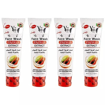 YC Whitening Papaya Extract Face Wash (100ml, Pack of 4)