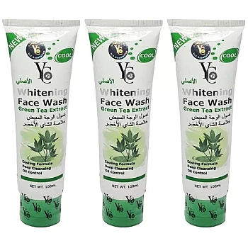 YC Whitening Green Tea Extract Face Wash (100ml, Pack of 3)