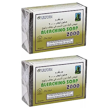 Pureform Bleaching Skin Whitener 2000 Soap (160g, Pack of 2)