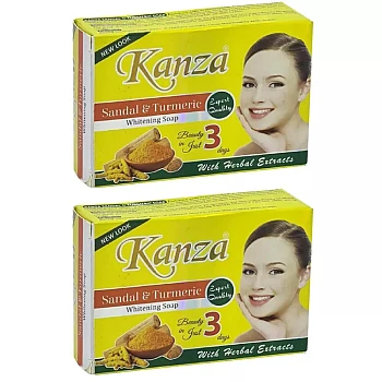Kanza Sandal & Turmeric Whitening Soap (90g, Pack of 2)