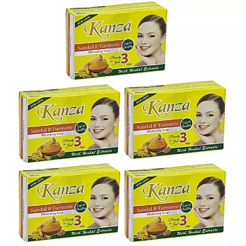 Kanza Sandal & Turmeric Whitening Soap (90g, Pack of 5)