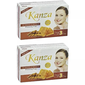 Kanza Almond & Honey Whitening Soap (90g, Pack of 2)
