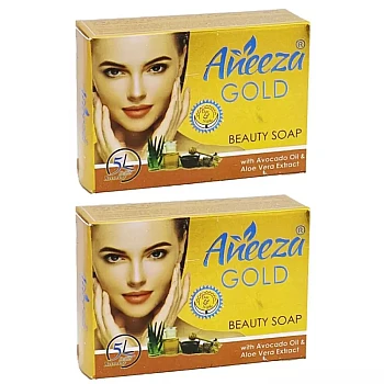 Aneeza Gold Beauty Soap (90g, Pack of 2)