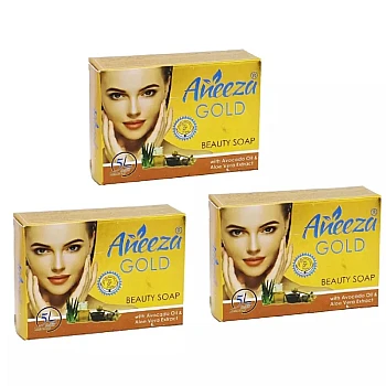 Aneeza Gold Beauty Soap (90g, Pack of 3)