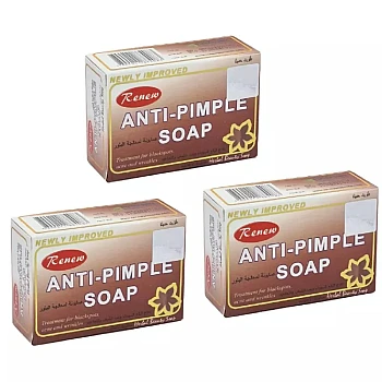 Renew Anti-Pimple Herbal Beauty Soap (135g, Pack of 3)