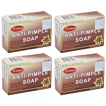 Renew Anti-Pimple Herbal Beauty Soap (135g, Pack of 4)