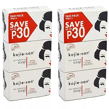Kojie San Skin Lightening Classic Soap (Each 3Pcs) (100g, Pack of 2)