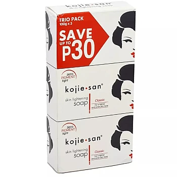 Kojie San Skin Lightening Classic Soap (Each 3Pcs) (100g, Pack of 2)