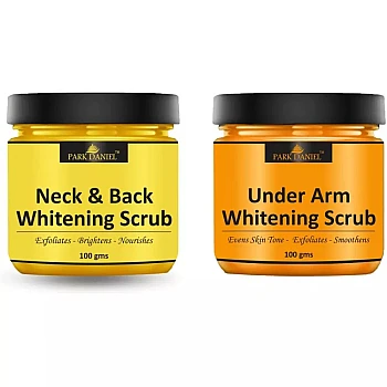 Park Daniel Neck & Back Whitening Scrub + Under Arm Whitening Scrub (100g Each) (1Pack)