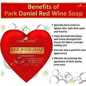 Park Daniel Red Wine Soap (100g, Pack of 2)