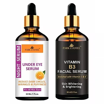 Park Daniel Under Eye Serum + Vitamin B3 Facial Serum Combo (30ml Each) (1Pack)