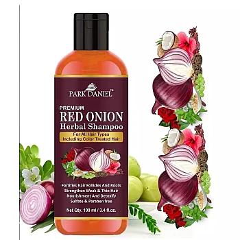 Park Daniel 100% Natural Jaborandi Herbal Hair Oil + Red Onion Herbal Shampoo Combo (100ml Each) (1Pack)