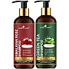 Park Daniel Himalaya Rose Shampoo + Green Tea Shampoo Combo (200ml Each) (1Pack)