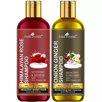 Park Daniel Himalaya Rose Shampoo + Onion Ginger Shampoo Combo (100ml Each) (1Pack)